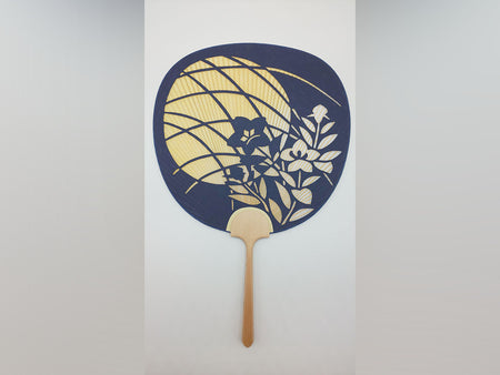 Japanese style accessories, Uchiwa fan, Gauze strained Bellflower - Kyoto uchiwa fans