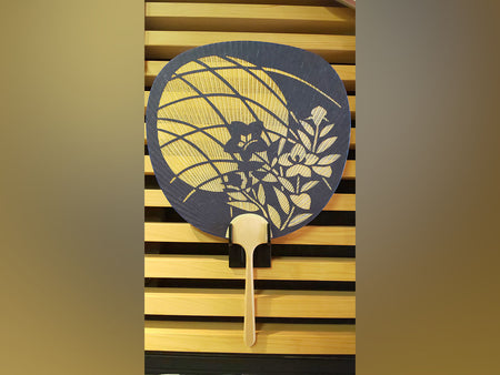 Japanese style accessories, Uchiwa fan, Gauze strained Bellflower - Kyoto uchiwa fans