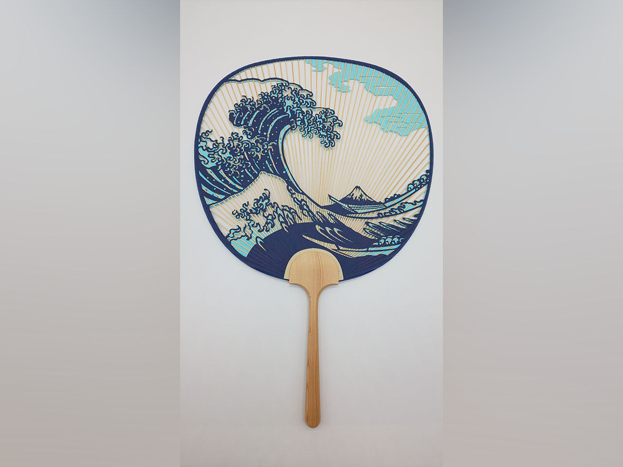 Japanese style accessories, Uchiwa fan, Double-sided watermark Namiura - Kyoto uchiwa fans