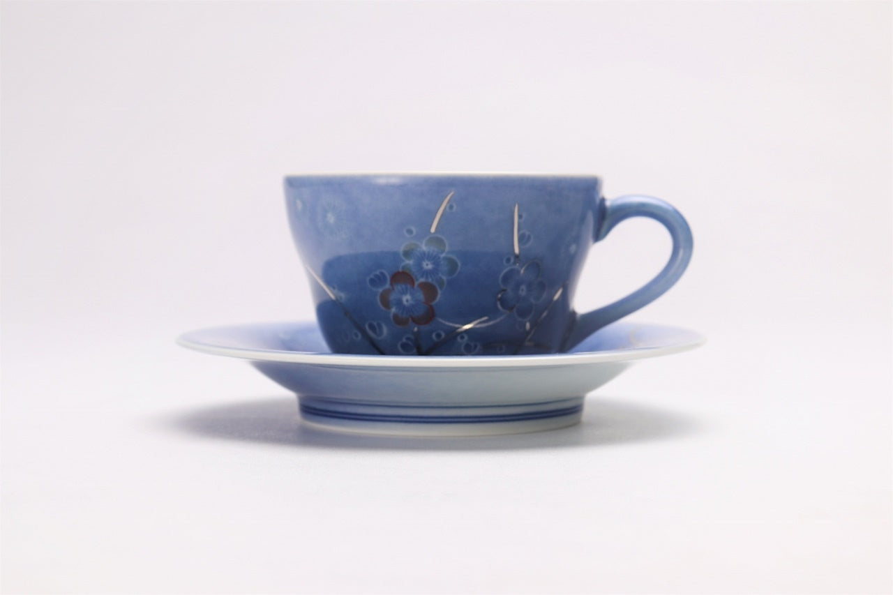 Cafe supplies, Coffee cup, Fukizumi Sumi-hajiki, Plum blossom - Imaizumi Imaemon XIV, Arita ware, Ceramics