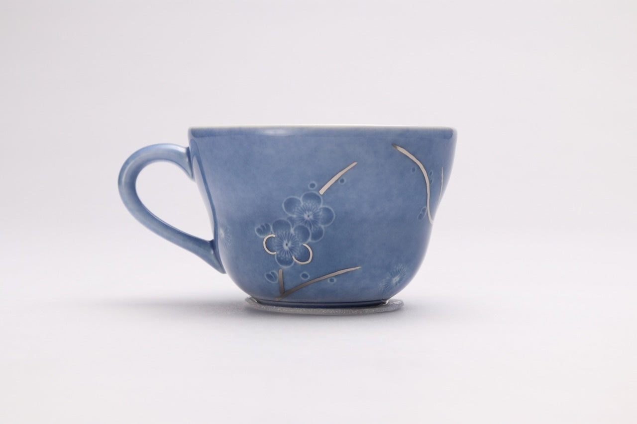 Cafe supplies, Coffee cup, Fukizumi Sumi-hajiki, Plum blossom - Imaizumi Imaemon XIV, Arita ware, Ceramics