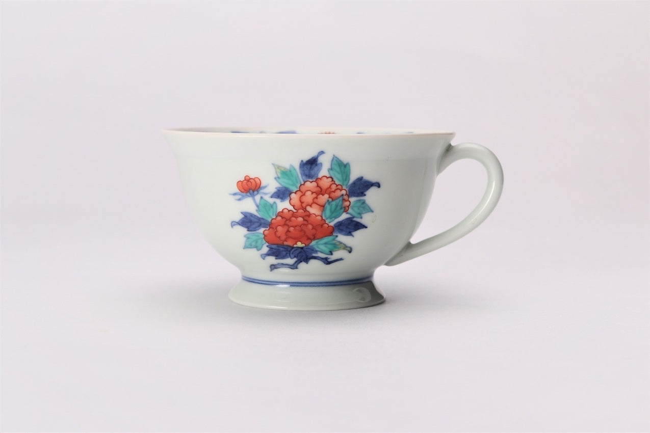 ティー用品 「紅茶碗 花絵 」 今右衛門窯 有田焼 陶磁器