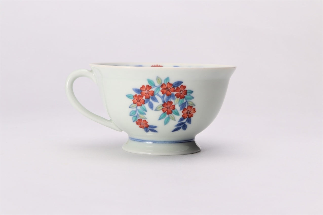 ティー用品 「紅茶碗 花絵 」 今右衛門窯 有田焼 陶磁器