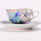 Cafe supplies, Coffee cup with wooden box, Platinum painting, Lily - Kinryu-kiln, Tendo Eguchi, Arita ware, Ceramics