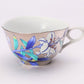 Cafe supplies, Coffee cup with wooden box, Platinum painting, Lily - Kinryu-kiln, Tendo Eguchi, Arita ware, Ceramics