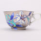 Cafe supplies, Coffee cup with wooden box, Platinum painting, Lily - Kinryu-kiln, Tendo Eguchi, Arita ware, Ceramics