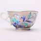 Cafe supplies, Coffee cup with wooden box, Platinum painting, Lily - Kinryu-kiln, Tendo Eguchi, Arita ware, Ceramics