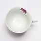 Cafe supplies, Coffee cup with wooden box, Platinum painting, Iris - Kinryu-kiln, Tendo Eguchi, Arita ware, Ceramics