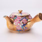 ティー用品 「茶器セット 金彩 桜 木箱付」 金龍窯 江口天童 有田焼 陶磁器