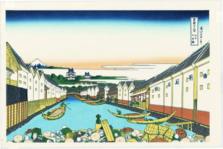 浮世绘 富岳三十六景 江户日本桥 葛饰北斋 江户木版画