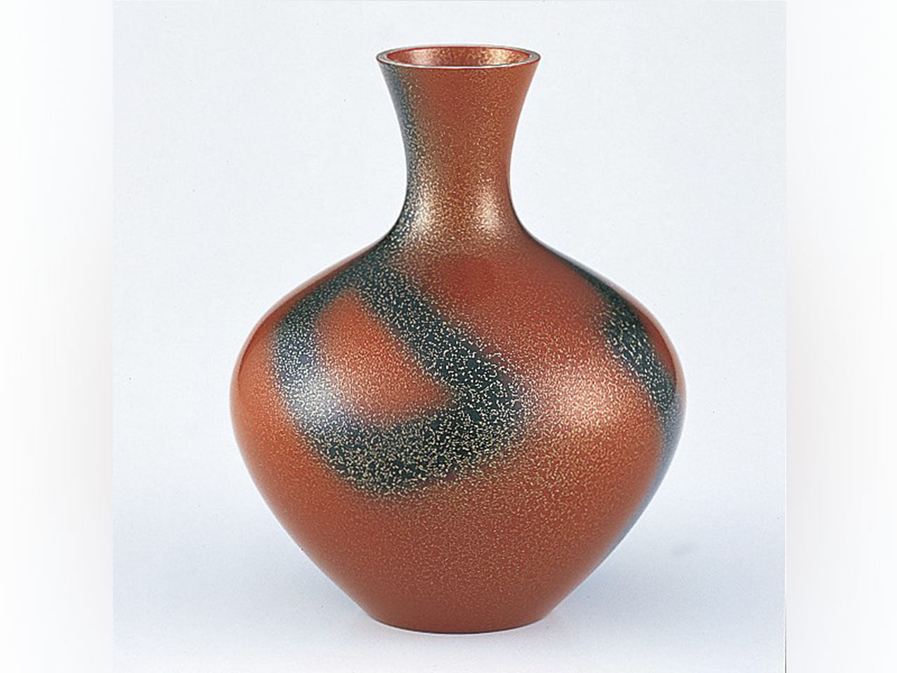 Flower vessel, Vase, Fukuju shape, Red - Takaoka copperware, Metalwork