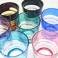 Drinking vessel, Old-fashioned glass, Hand-polished, Spiral, Green - Hidetaka Shimizu, Edo kiriko cut glass