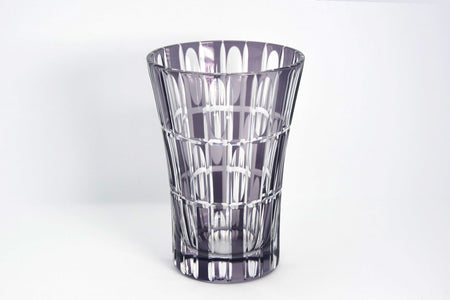 Drinkware, Tumbler, Vertical checkered pattern, Purple - Hidetaka Shimizu, Edo kiriko cut glass