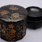 茶道具 「香合 黒柿 虫かご 十二角」 松田眞扶 越前漆器