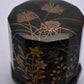 茶道具 「香合 黒柿 虫かご 十二角」 松田眞扶 越前漆器