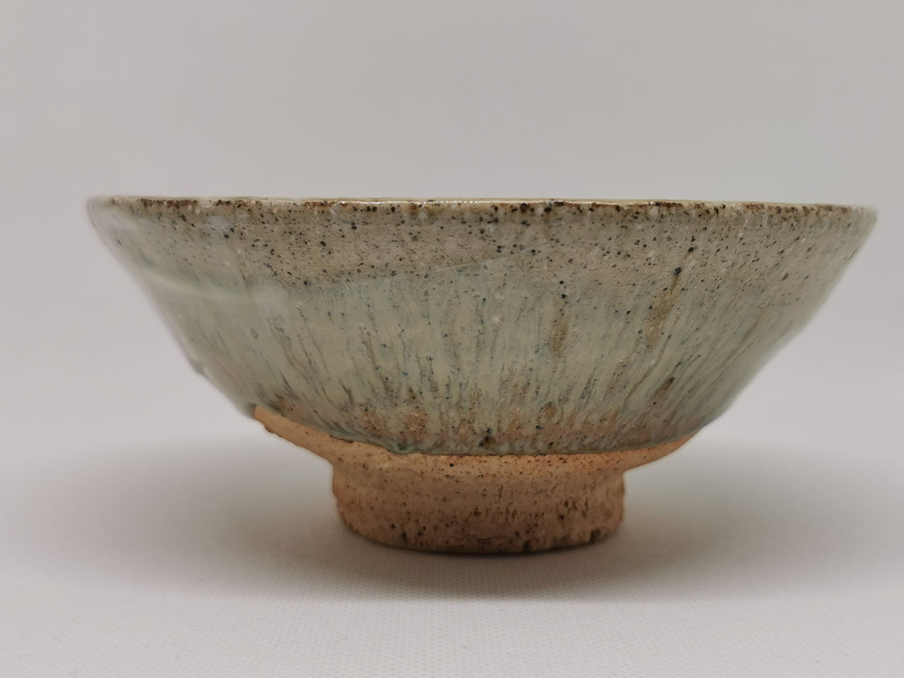 Tea ceremony utensils, Blue karatsu Matcha tea bowl - Raizan Yasunaga, Karatsu ware, Ceramics