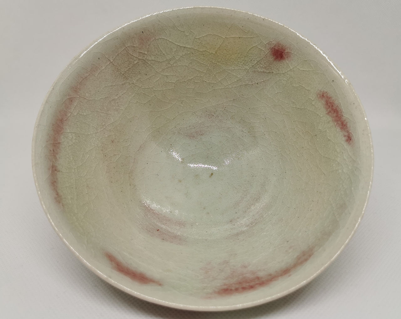 Tea ceremony utensils, Cinnabar Matcha tea bowl - Raizan Yasunaga, Karatsu ware, Ceramics