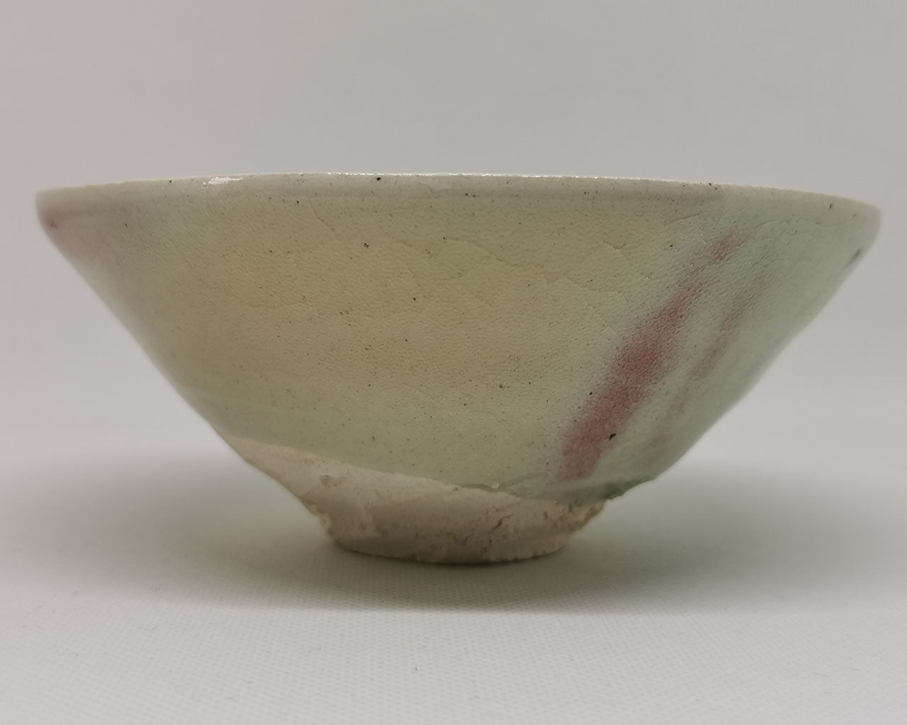 Tea ceremony utensils, Cinnabar Matcha tea bowl - Raizan Yasunaga, Karatsu ware, Ceramics