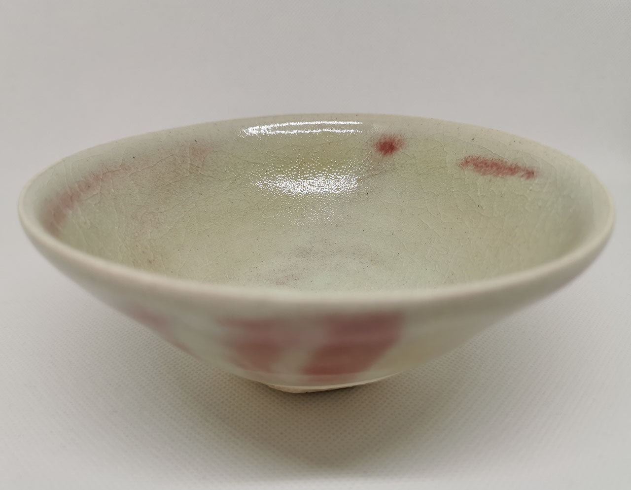 Tea ceremony utensils, Cinnabar Matcha tea bowl - Raizan Yasunaga, Karatsu ware, Ceramics