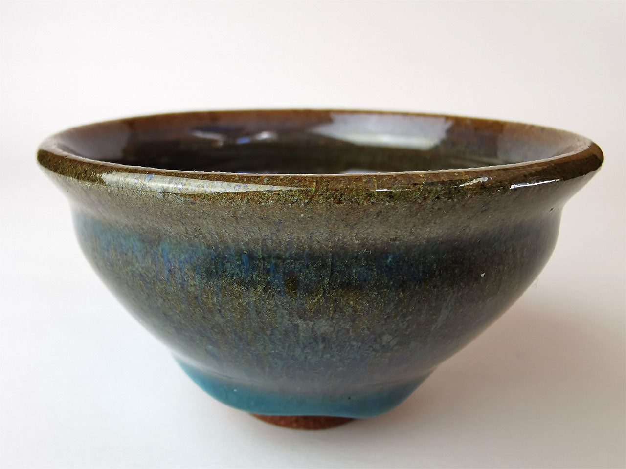 Drinkware, Large sake cup, Blue colored, Tenmoku, Deep type - Tea cup, Toshinori Munakata, Aizuhongo ware, Ceramics