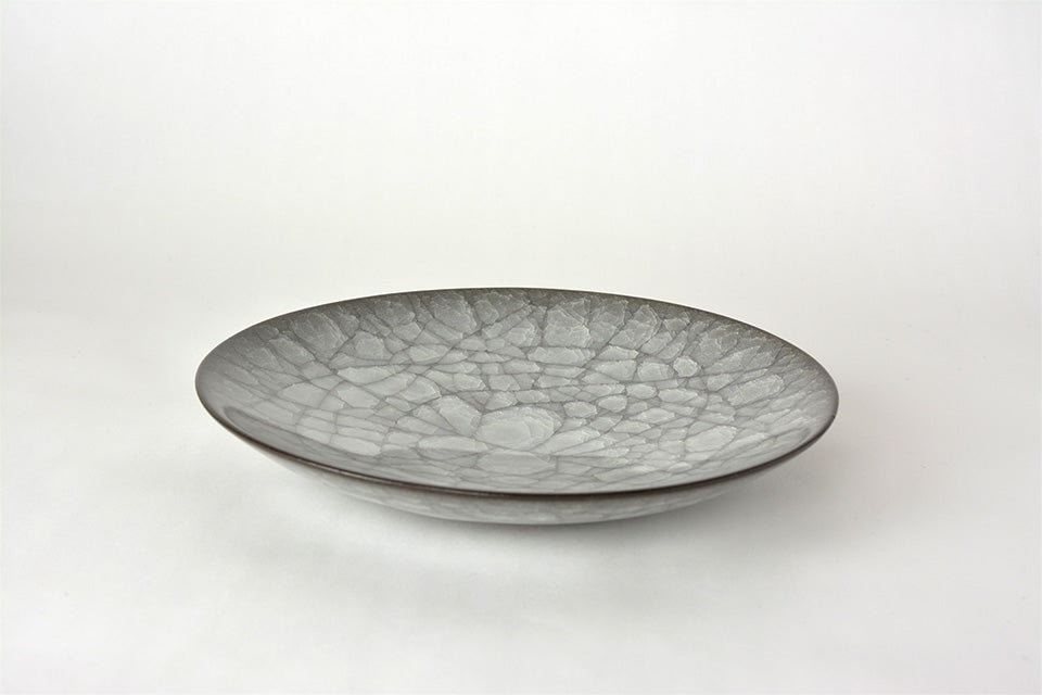 Table ware, Plate, Ice cracks pattern B - Takeshi Imaizumi, Tenmoku, Ceramics