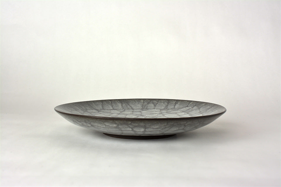 Table ware, Plate, Ice cracks pattern B - Takeshi Imaizumi, Tenmoku, Ceramics