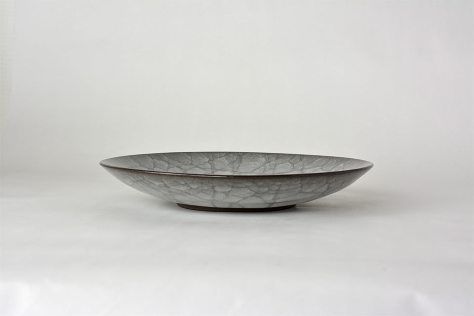 Table ware, Plate, Ice cracks pattern C - Takeshi Imaizumi, Tenmoku, Ceramics