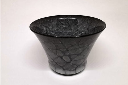 Drinkware, Sake cup, Ice cracks pattern, Deep type A - Takeshi Imaizumi, Tenmoku, Ceramics