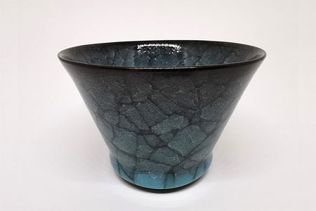 Drinkware, Sake cup, Blue celadon, Deep type - Takeshi Imaizumi, Tenmoku, Ceramics