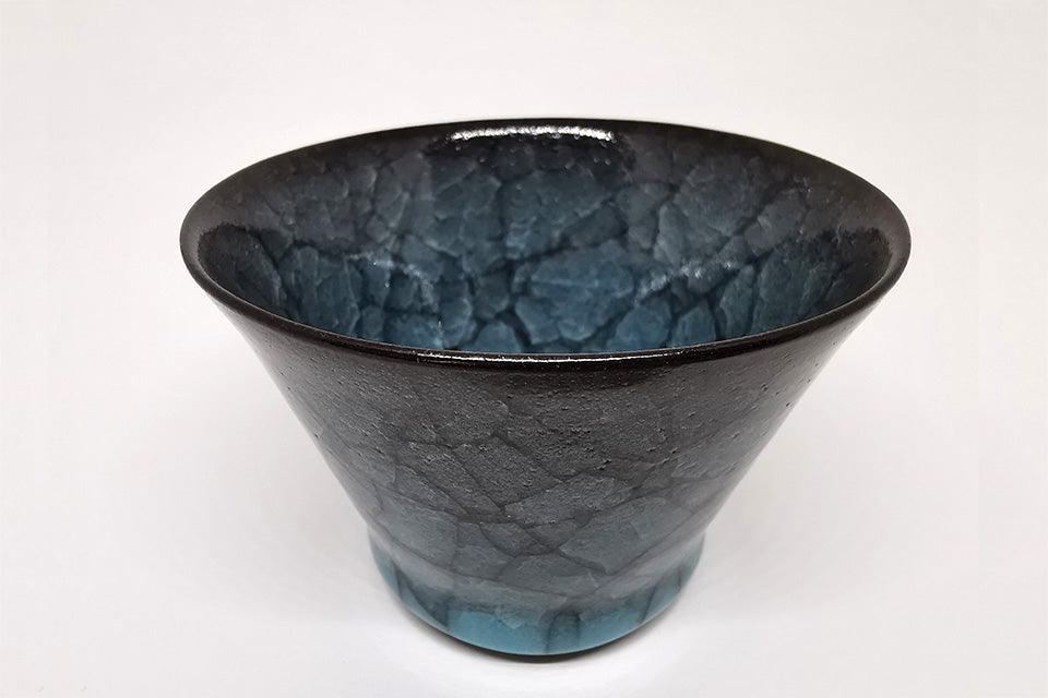 Drinkware, Sake cup, Blue celadon, Deep type - Takeshi Imaizumi, Tenmoku, Ceramics