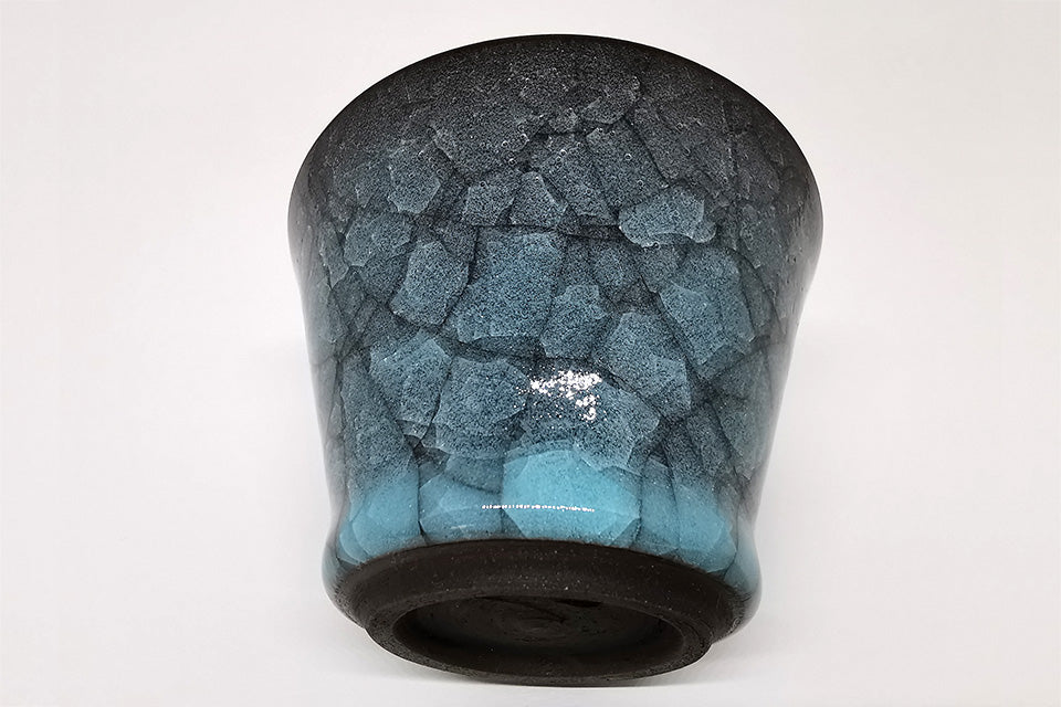 Drinkware, Sake cup, Blue celadon, Deep type - Takeshi Imaizumi, Tenmoku, Ceramics