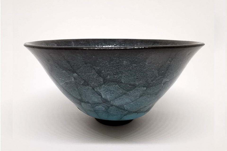 Drinkware, Sake cup, Blue celadon - Takeshi Imaizumi, Tenmoku, Ceramics