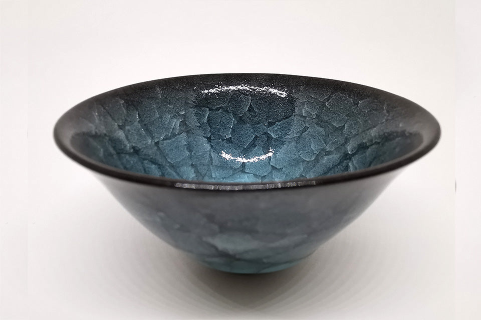 Drinkware, Sake cup, Blue celadon - Takeshi Imaizumi, Tenmoku, Ceramics