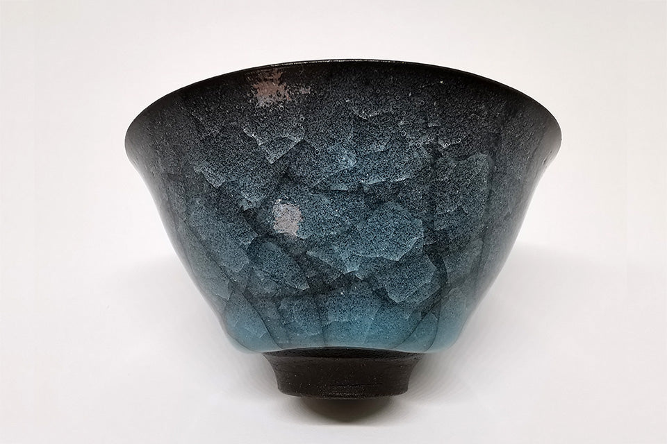 Drinkware, Sake cup, Blue celadon - Takeshi Imaizumi, Tenmoku, Ceramics