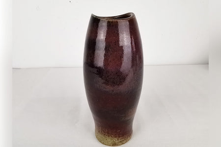 Flower vessel, Vase, Shikou glaze - Toshinori Munakata, Aizuhongo ware, ceramics