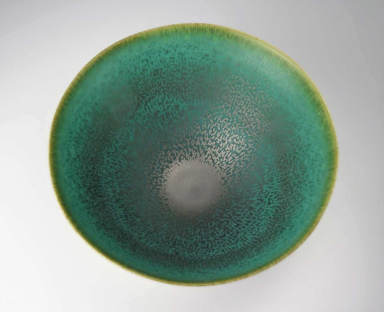 Tableware, Green coloring bowl, Cedar shape - Hideki Inoue, Kasama ware, Ceramics