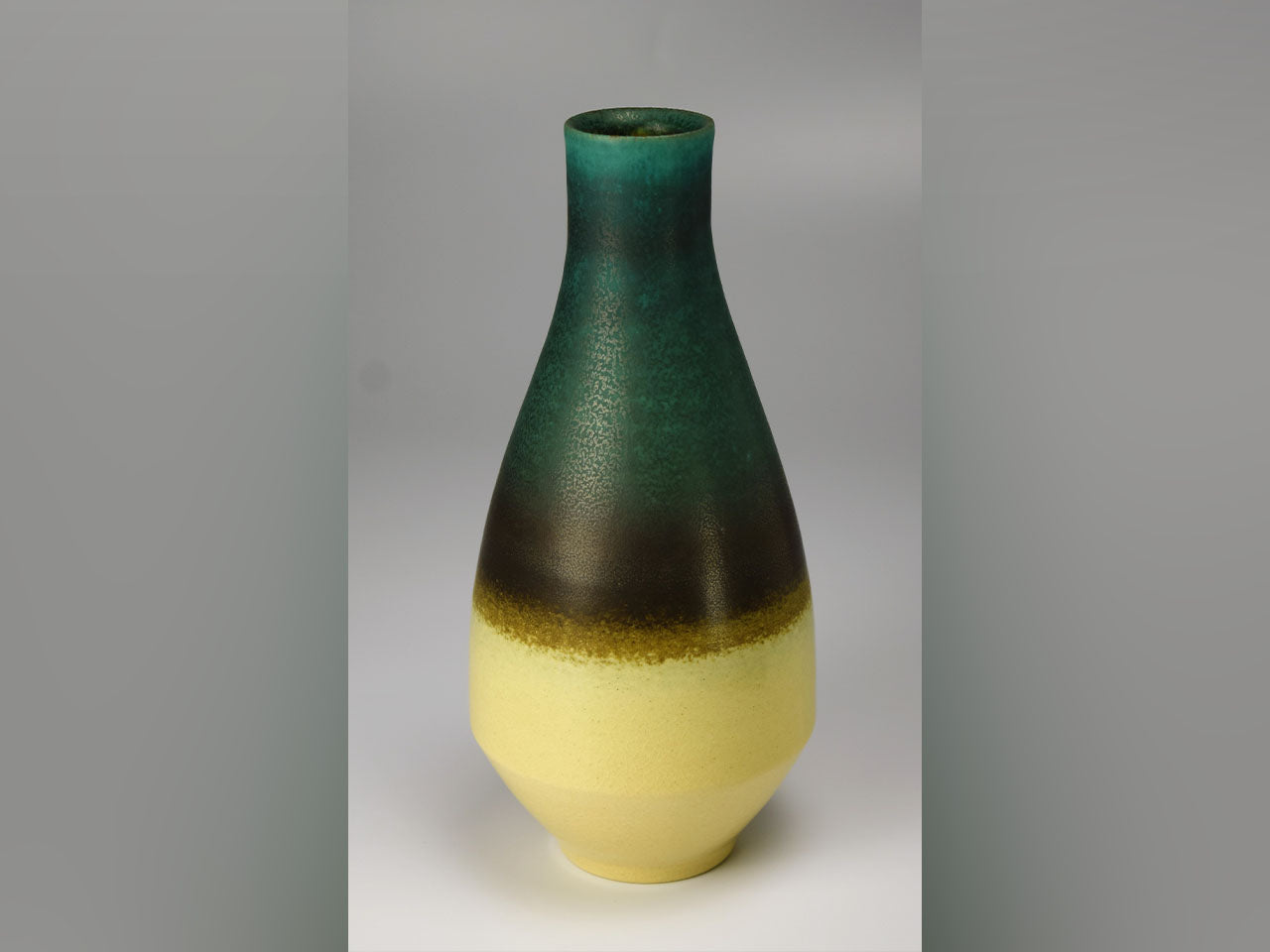 Flower vessel, Green coloring vase - Hideki Inoue, Kasama ware, Ceramics