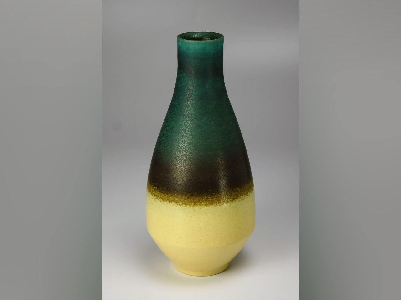 Flower vessel, Green coloring vase - Hideki Inoue, Kasama ware, Ceramics