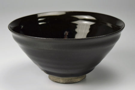 Tea ceremony utensils, Matcha tea bowl, Miru-ji, Silver, high base - Masayuki Uraguchi, Kasama ware, Ceramics