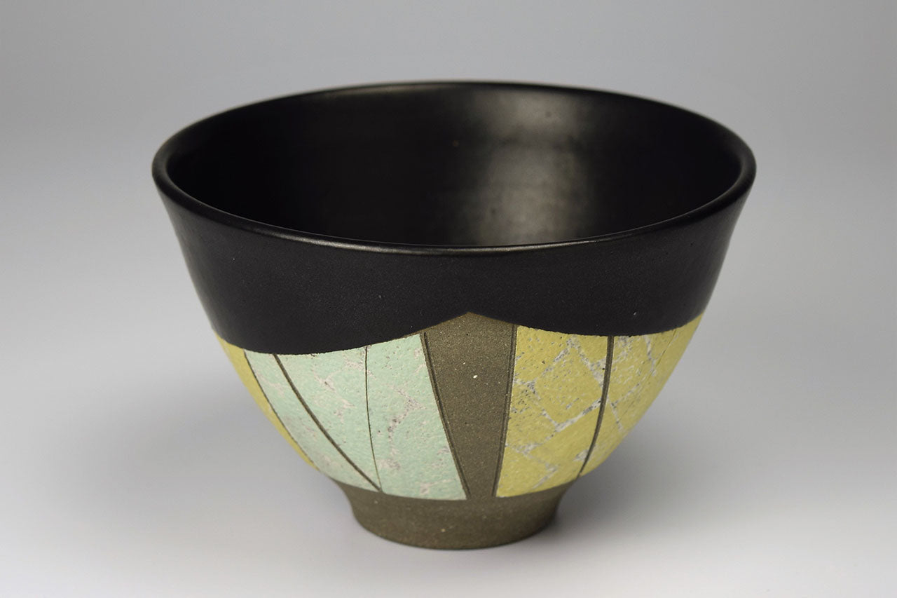 Tea ceremony utensils, Matcha tea bowl, Colored mud pottery - Hiroshi Kikuchi, Kasama ware, Ceramics