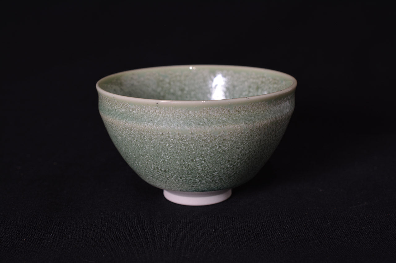 Drinking vessel, Large sake cup, Warbler jade, Tenmoku shape, tea cup - Shinemon-kiln, Arita ware, Ceramics