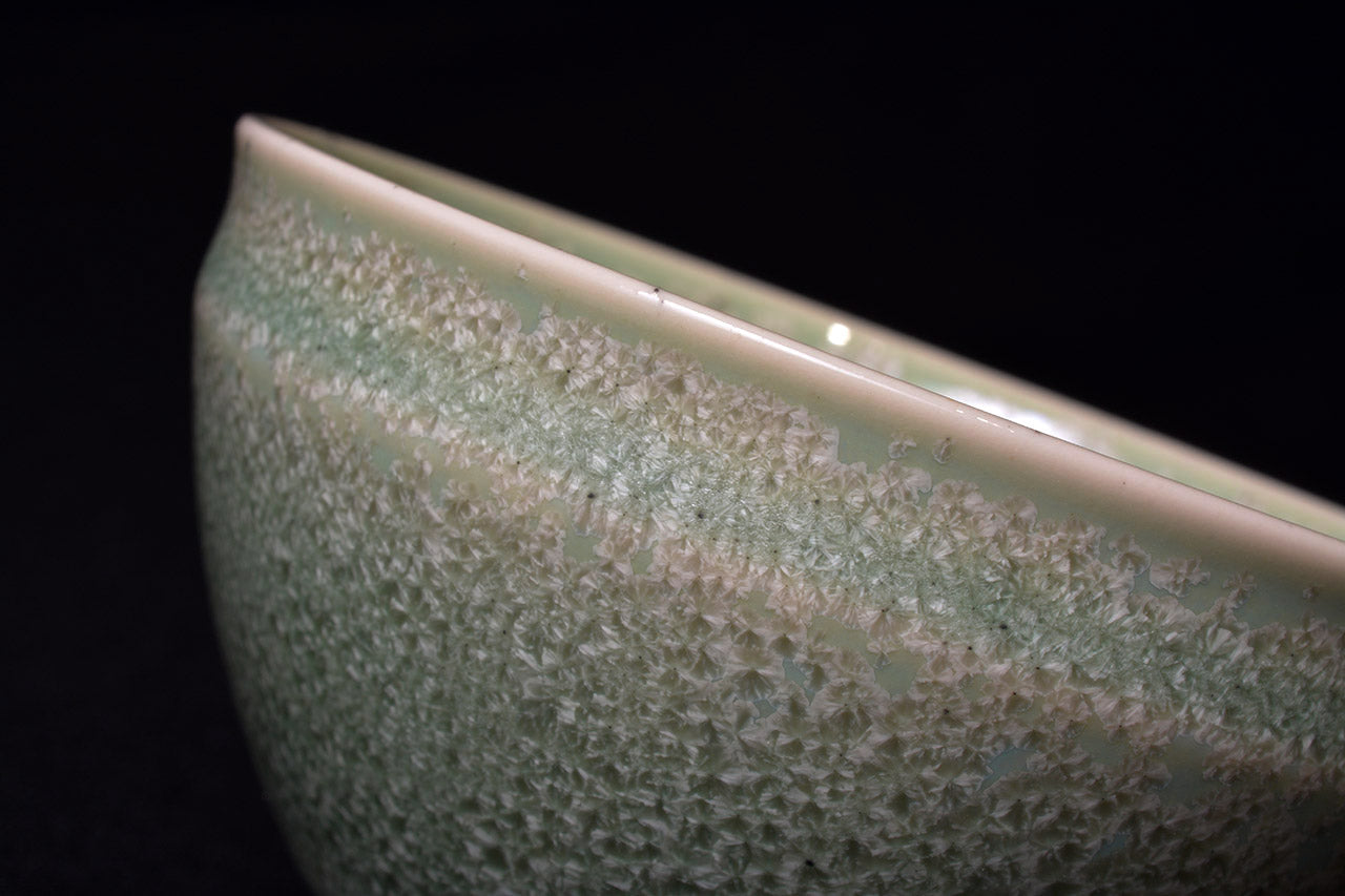 Drinking vessel, Large sake cup, Warbler jade, Tenmoku shape, tea cup - Shinemon-kiln, Arita ware, Ceramics