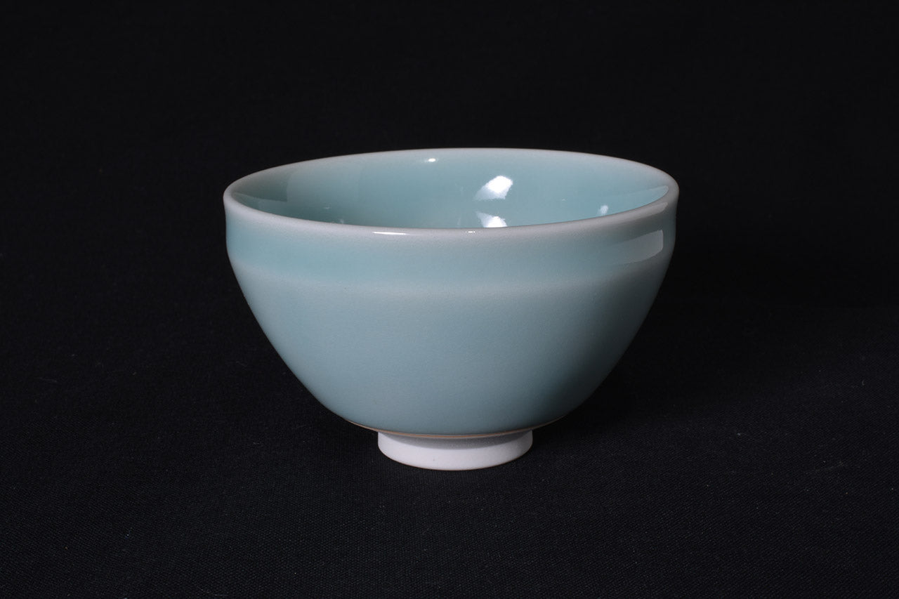 Drinking vessel, Large sake cup, Kinuta celadon, Tenmoku shape, tea cup - Shinemon-kiln, Arita ware, Ceramics