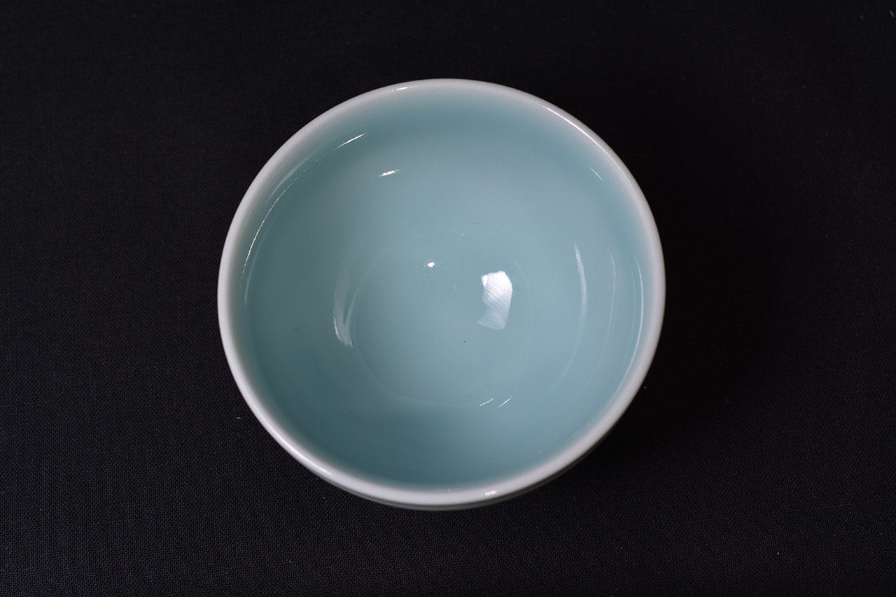 Drinking vessel, Large sake cup, Kinuta celadon, Tenmoku shape, tea cup - Shinemon-kiln, Arita ware, Ceramics