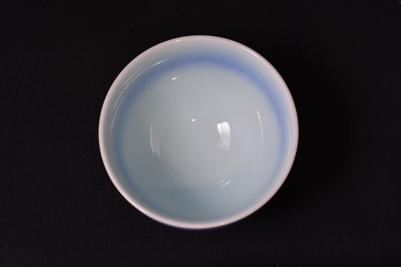 Drinking vessel, Large sake cup, Moon white, Tenmoku shape, tea cup - Shinemon-kiln, Arita ware, Ceramics