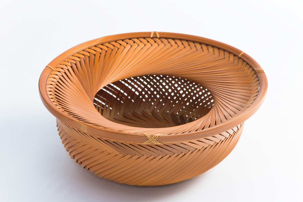 Flower vessel, Flower basket, Rich - Ryuun Yamaguchi, Beppu bamboo crafts