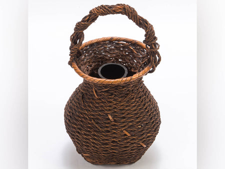 Flower vessel, Flower basket, Armor - Shouhaku Yufu, Beppu bamboo crafts