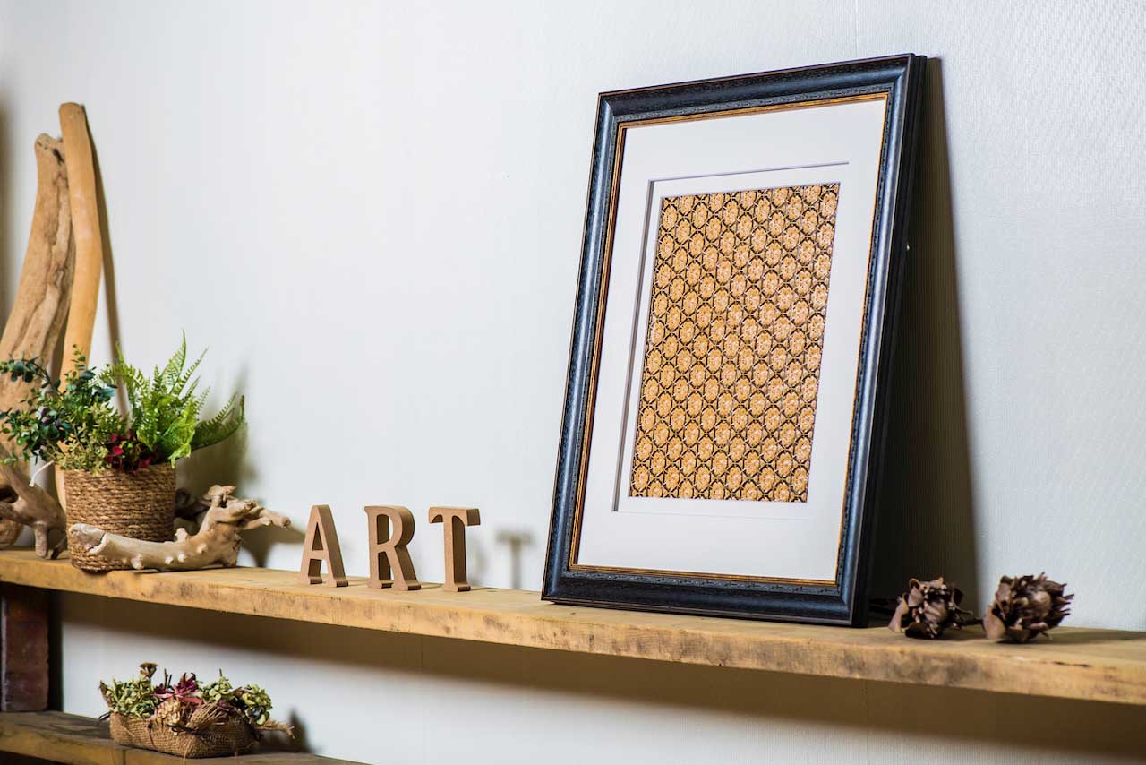 Ornament, Picture frame, Flower hexagonal weaved bamboo sheet - Yukinori Kouno, Beppu bamboo crafts