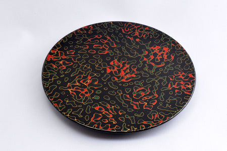 Tableware, Plate, Kara-nuri, Black - Futoshi Makanae, Tsugaru lacquerware