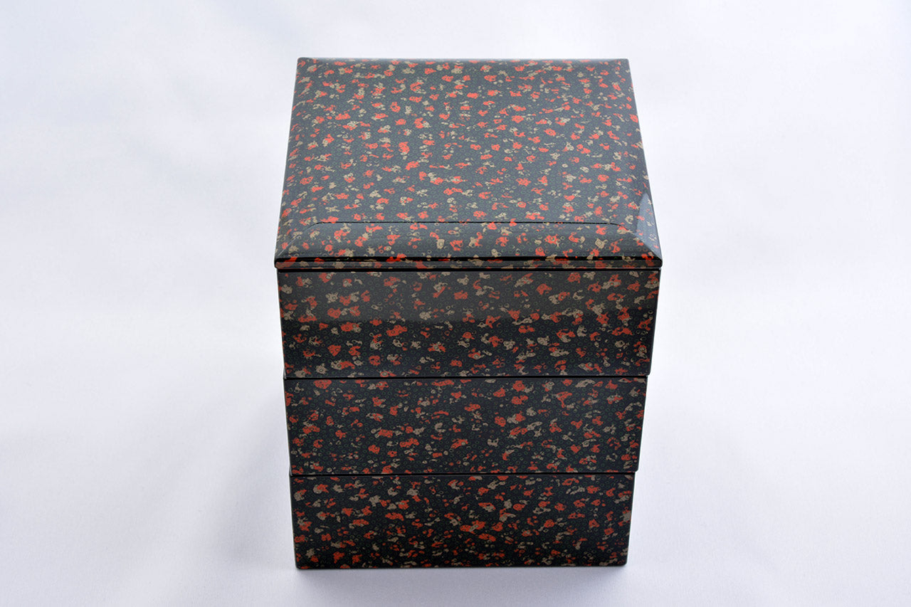 Box, Three-tiered food box, Small, Bento - Katsuyoshi Shirakawa, Tsugaru lacquerware